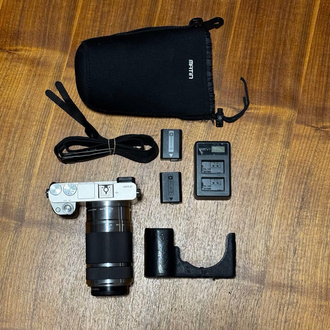 【望遠レンズ付】SONY α6000 シルバー 良品セット✨即撮影OK・安心発送