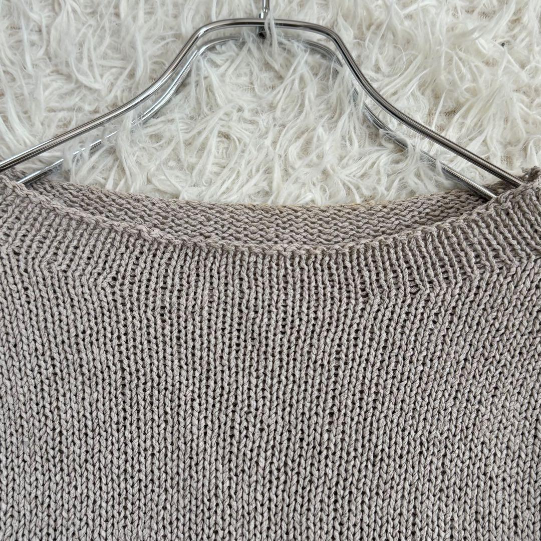 ヨーガンレール ローゲージニット セーター 和紙 ウール コットン ベージュ M