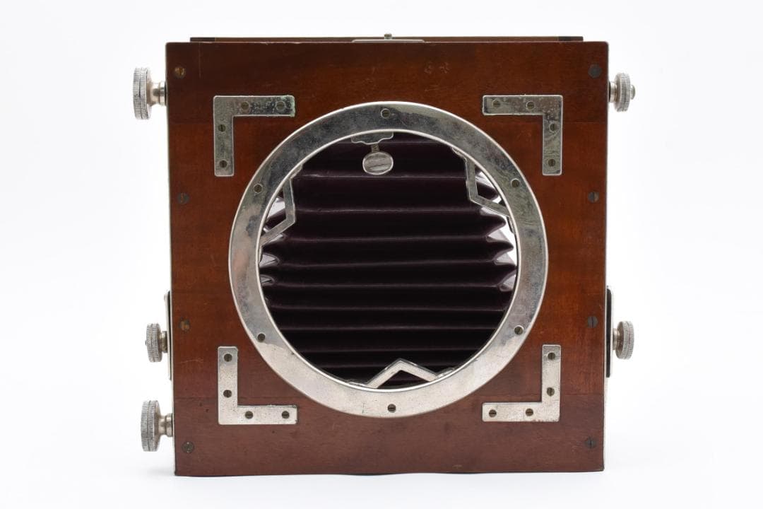 【希少な木製カメラ】ヤマザキ YAMAZAKI 大判カメラ ピントグラス付