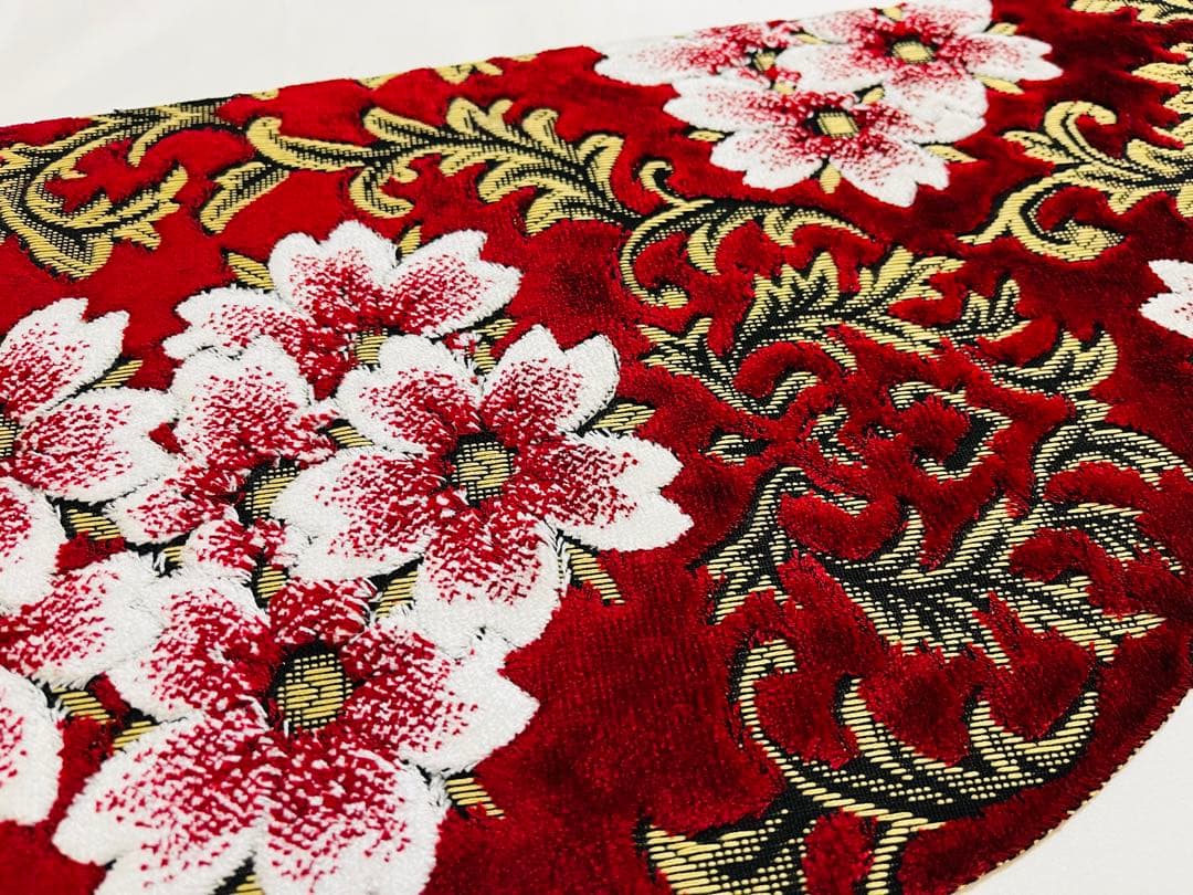 サイドカーテン　三角カーテン　金華山　桜　レッド　赤　中型　大型　トラック