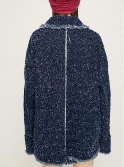 SLY ツイード　ジャケット　デニム　GRAIN TWEED JK-BE