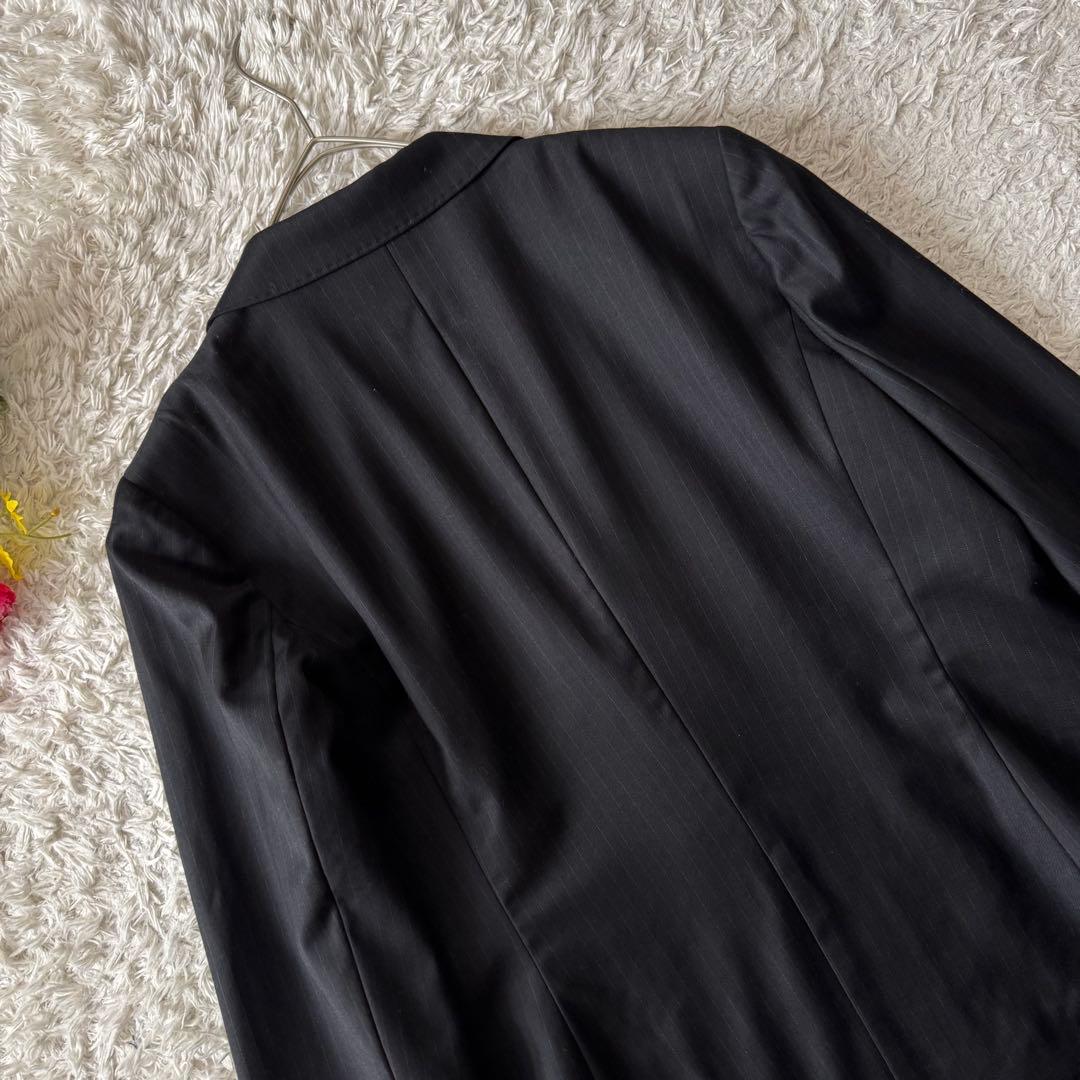 クミキョク セットアップ パンツスーツ ウール シルク ストライプ 大きいサイズ