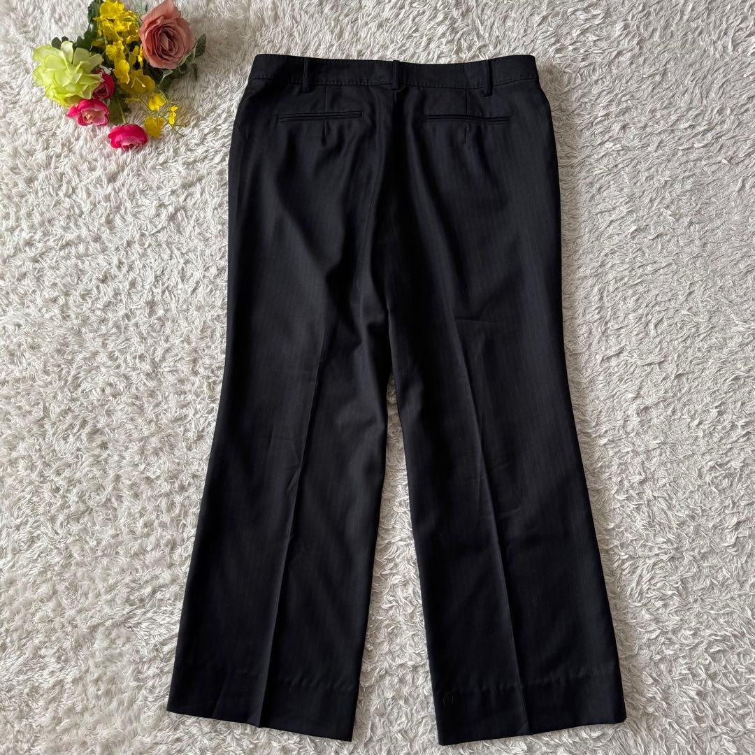 クミキョク セットアップ パンツスーツ ウール シルク ストライプ 大きいサイズ