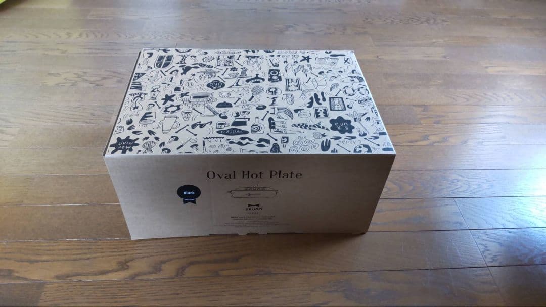 新品未使用 BOE053 BRUNO ブルーノ オーバルホットプレート ブラック