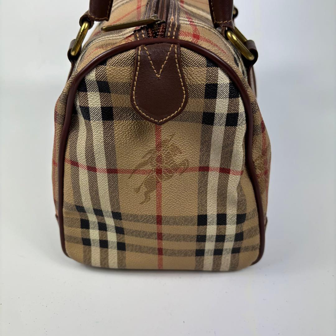 【希少】BURBERRYS バーバリー　ミニボストンバッグ　ノバチェック　PVC