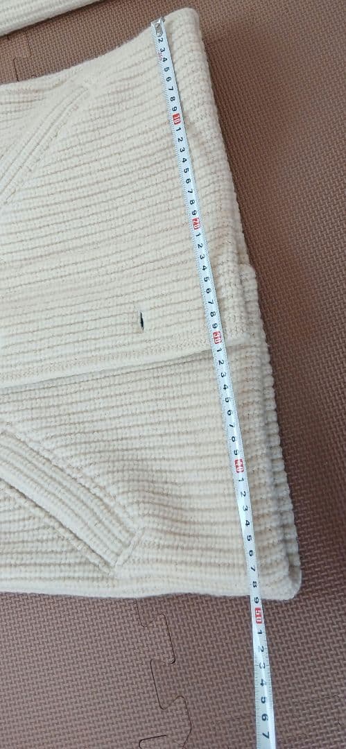 BLUE BLUE 圧縮ニットジャケット ハリラン 白アイボリー ブルーブルー