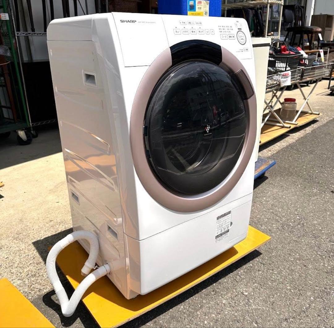 シャープ ドラム式洗濯乾燥機 7.0㎏ 左開き 2022年製 ES-S7G-NL