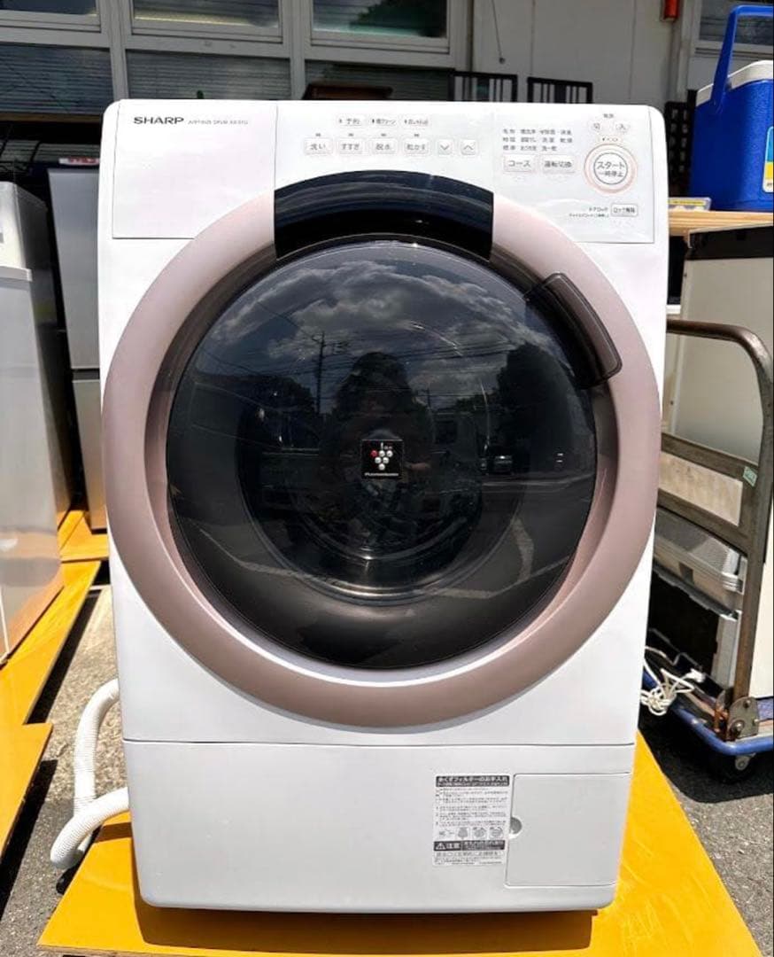 シャープ ドラム式洗濯乾燥機 7.0㎏ 左開き 2022年製 ES-S7G-NL