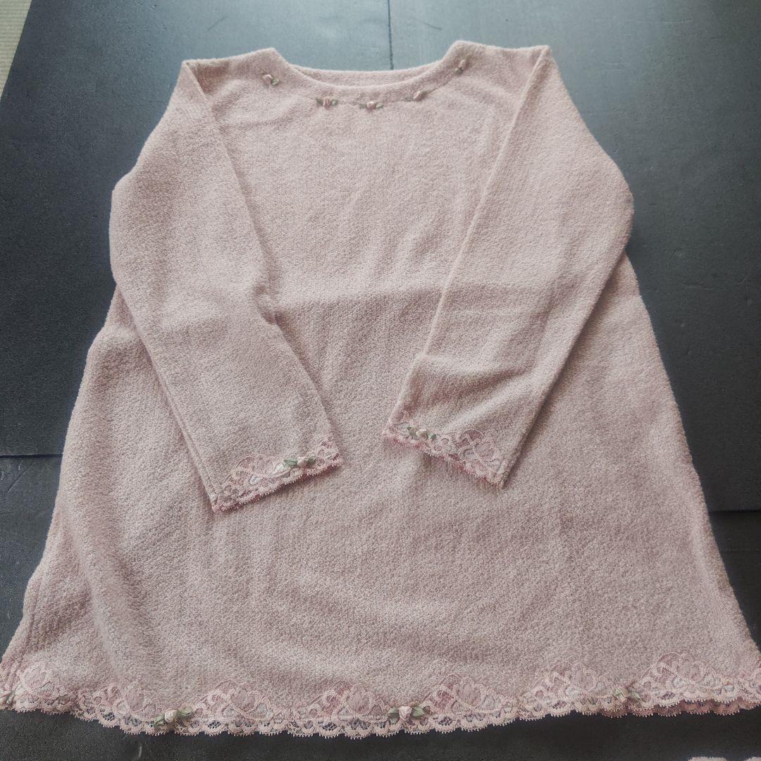 イクコのピンク レース付き パジャマセット