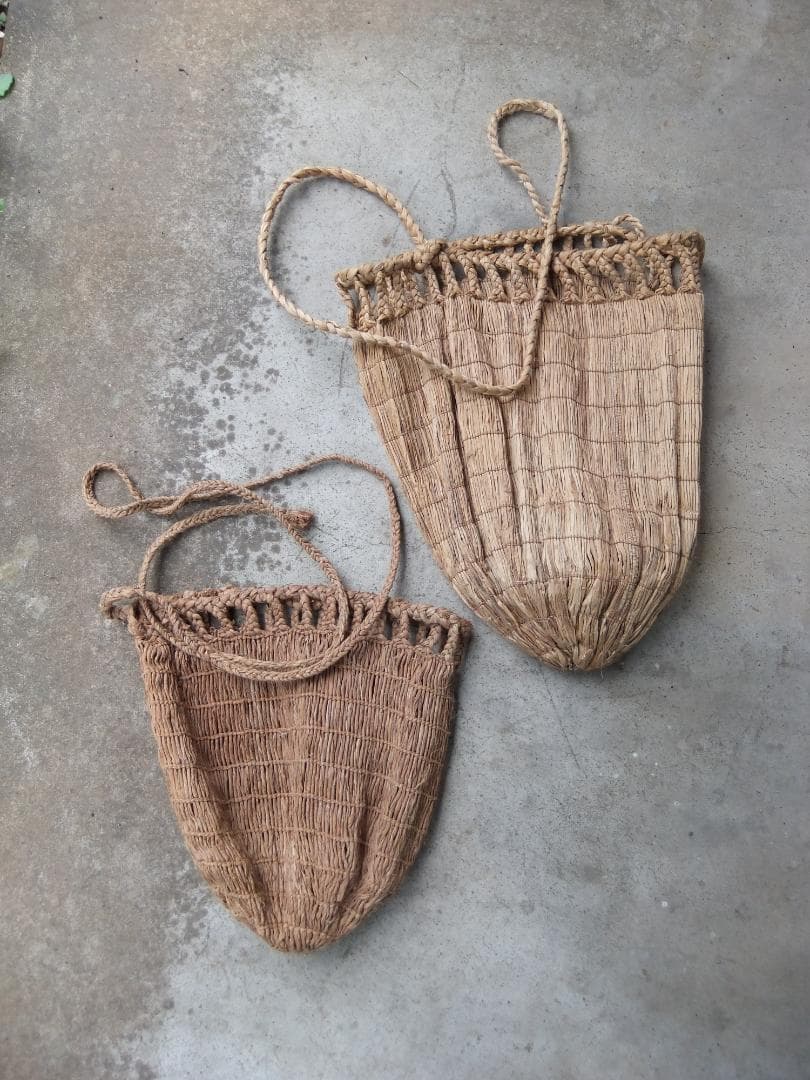 アイヌ民具　編み袋　サラニプ*2