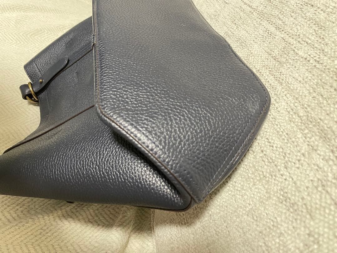 ネイビー レザー トートバッグ