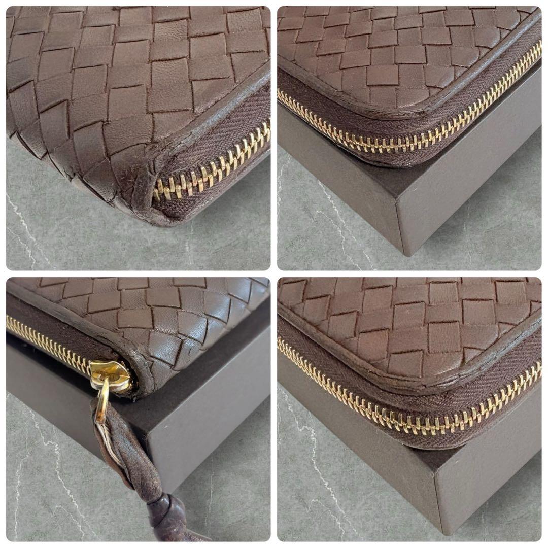 極美品‼️ ボッテガヴェネタ イントレチャート　長財布 ラウンドファスナー