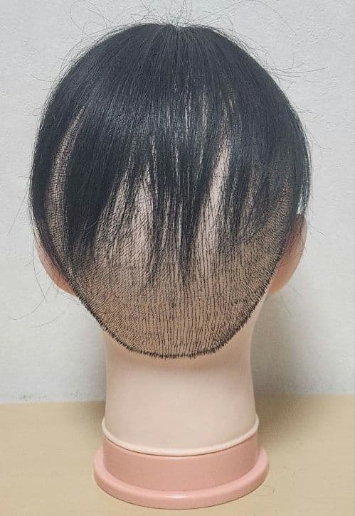 ユキ　ショートウィッグ 　トップピース　自然色　人工頭皮付き　④