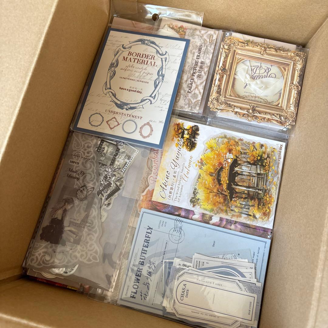 3 断捨離　セット　コラージュ　まとめ　素材　日記　紙もの　おすそ分け