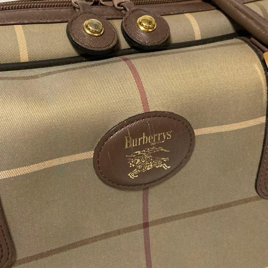 BURBERRYバーバリーズ ボストンバッグ ★チェック.玉虫色
