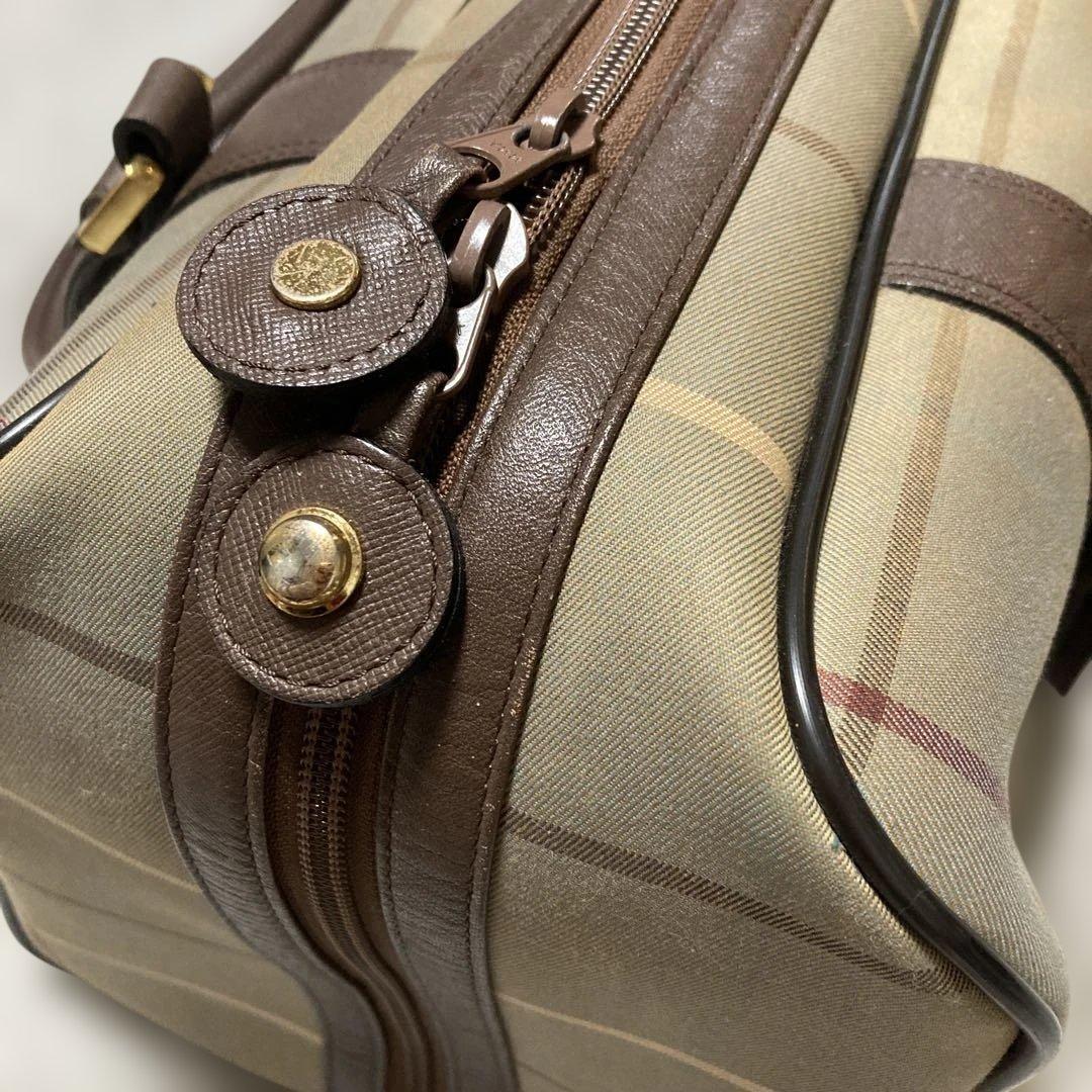 BURBERRYバーバリーズ ボストンバッグ ★チェック.玉虫色