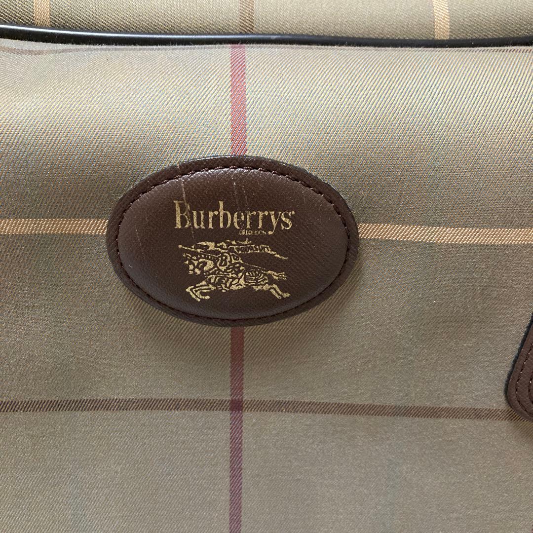BURBERRYバーバリーズ ボストンバッグ ★チェック.玉虫色