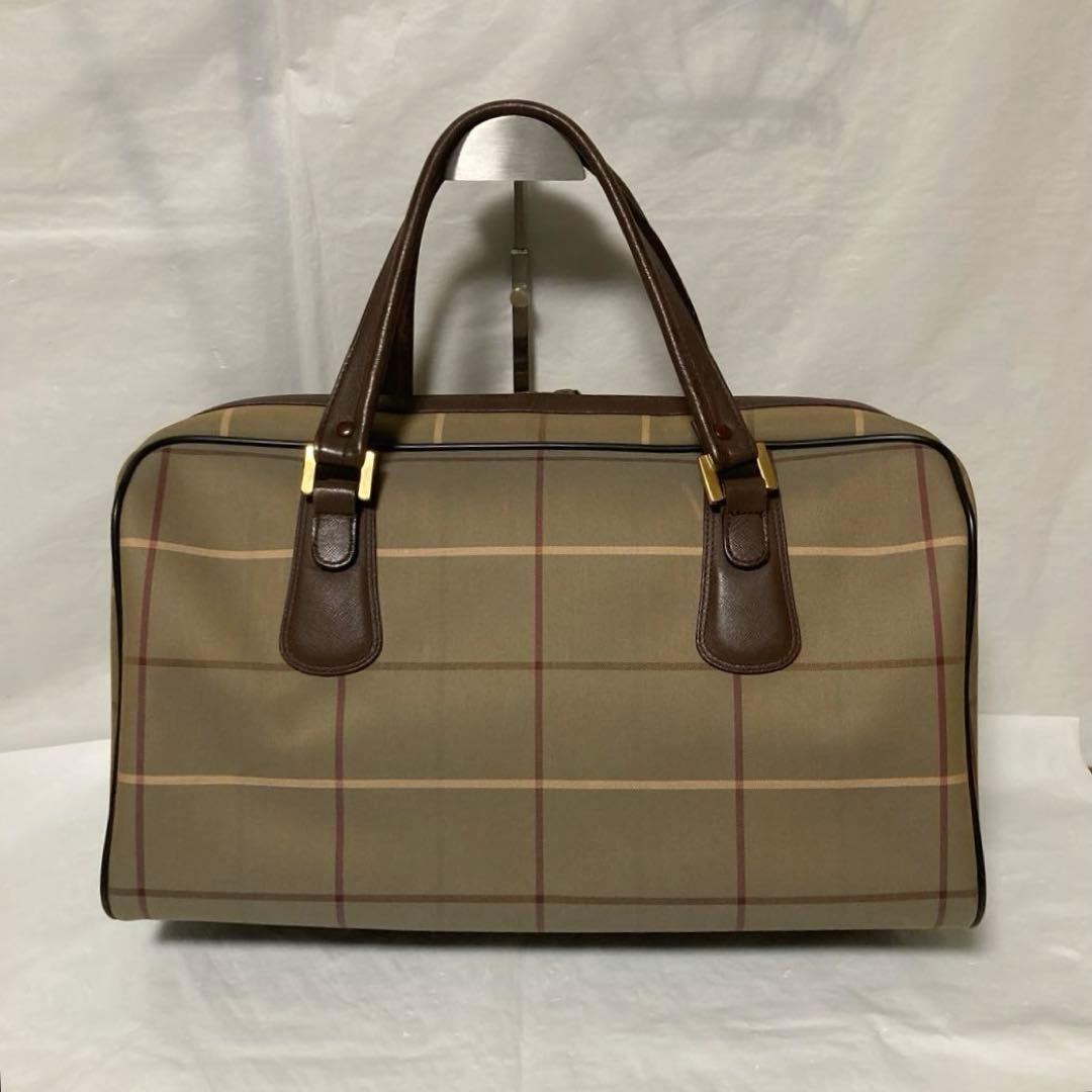 BURBERRYバーバリーズ ボストンバッグ ★チェック.玉虫色