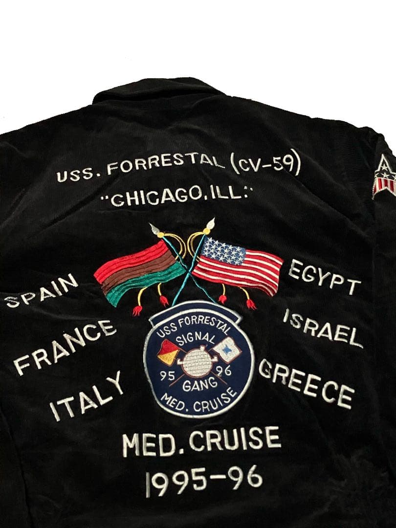 HOUSTON U.S. NAVY ツアージャケット スーベニア コーデュロイ