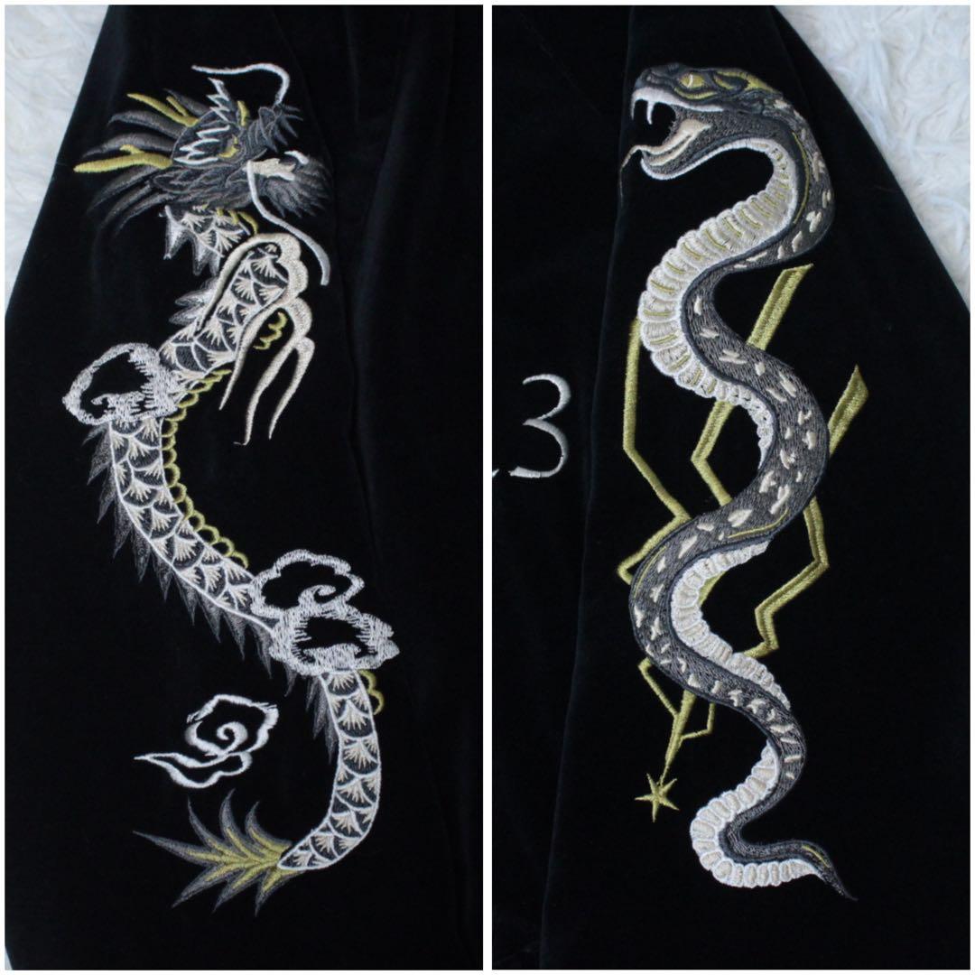 Schott ショット リバーシブル スーベニアジャケット 黒 別珍 サテン