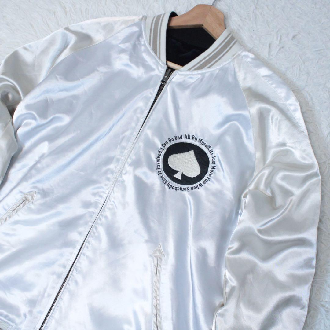 Schott ショット リバーシブル スーベニアジャケット 黒 別珍 サテン