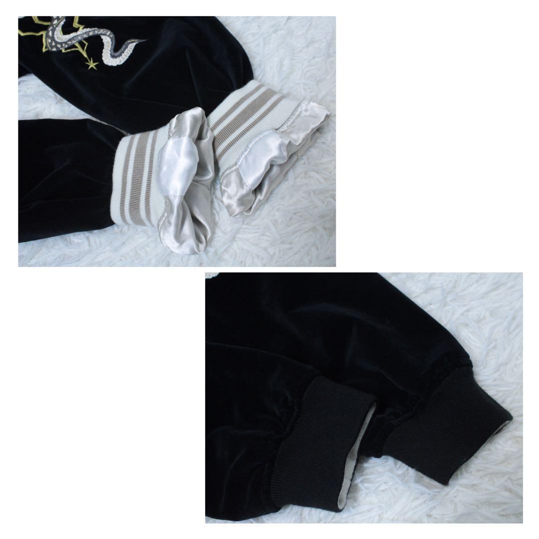 Schott ショット リバーシブル スーベニアジャケット 黒 別珍 サテン