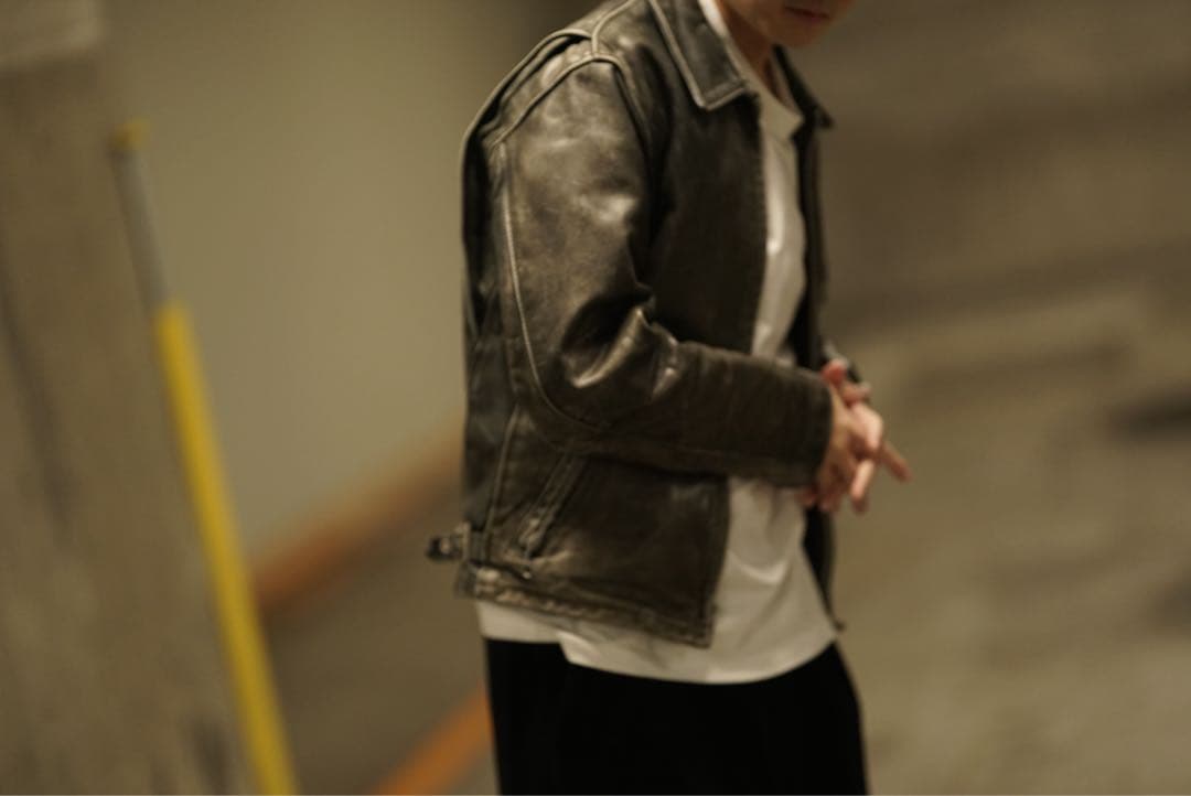 SCHOTT 152 襟付き シングルライダース レザージャケット 36