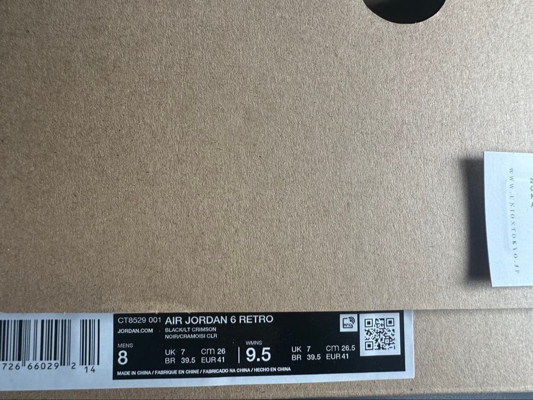 エア ジョーダン 6 レトロ Infrared Salesman