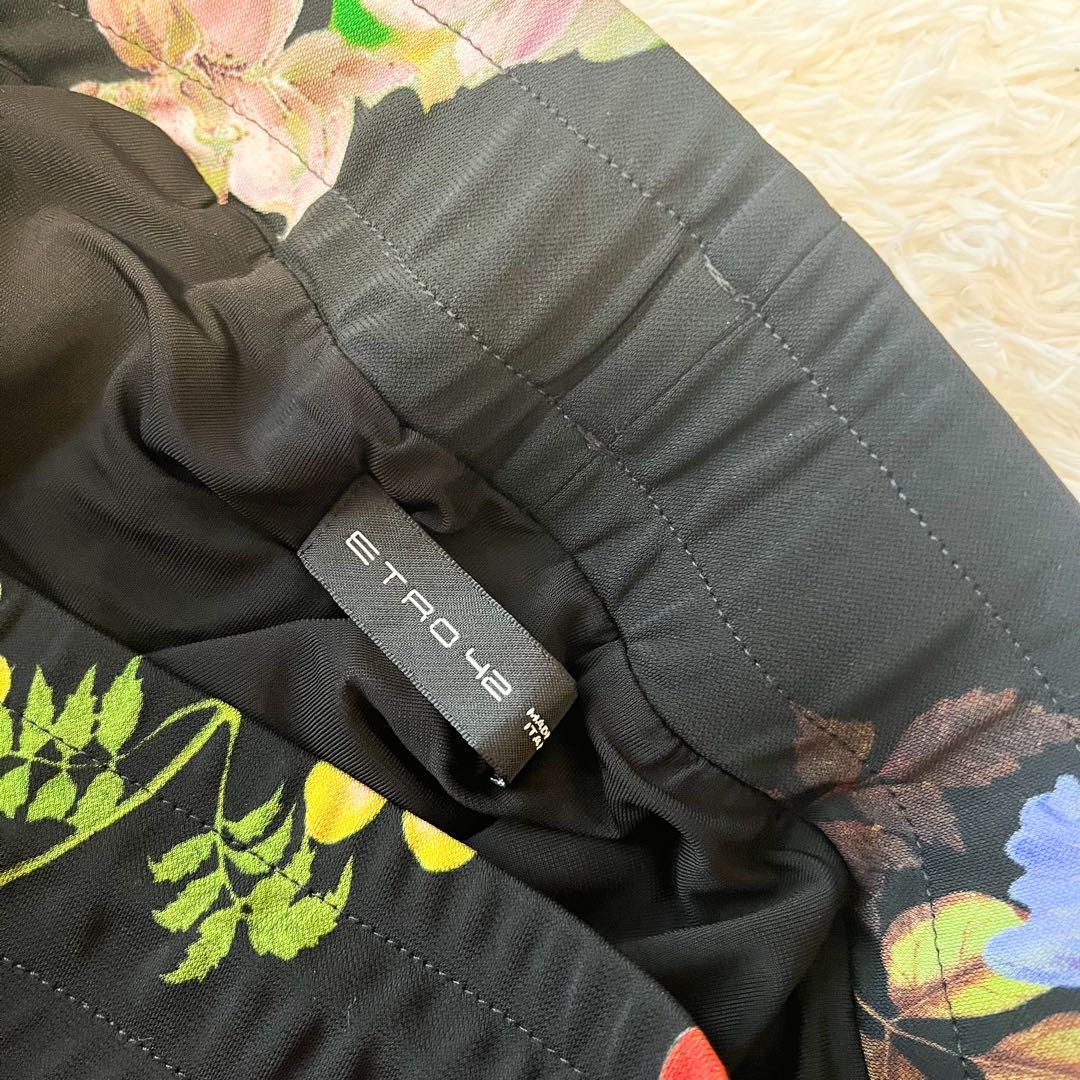 専用　エトロ　ロングスカート　ボタニカル　花柄　ブラック