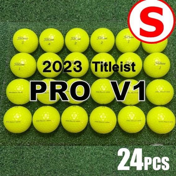 【S110】Titleist PRO V1 黄 23年 ロストボール 24球