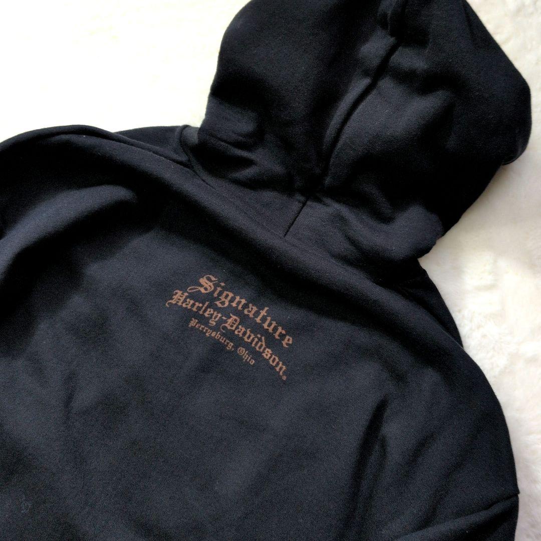 【美品】ハーレーダビッドソン メキシコ製 ジップパーカー フレイム