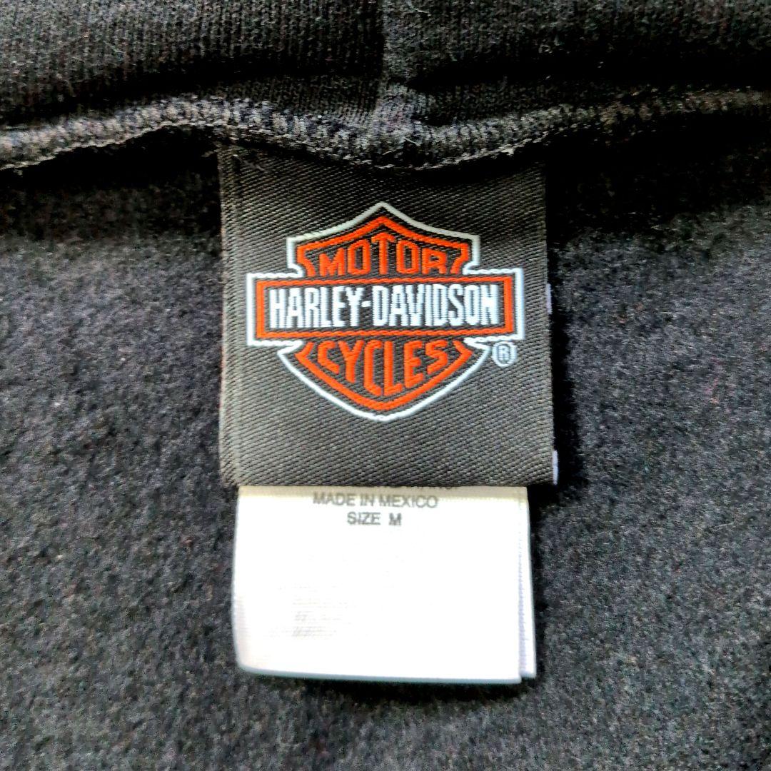 【美品】ハーレーダビッドソン メキシコ製 ジップパーカー フレイム