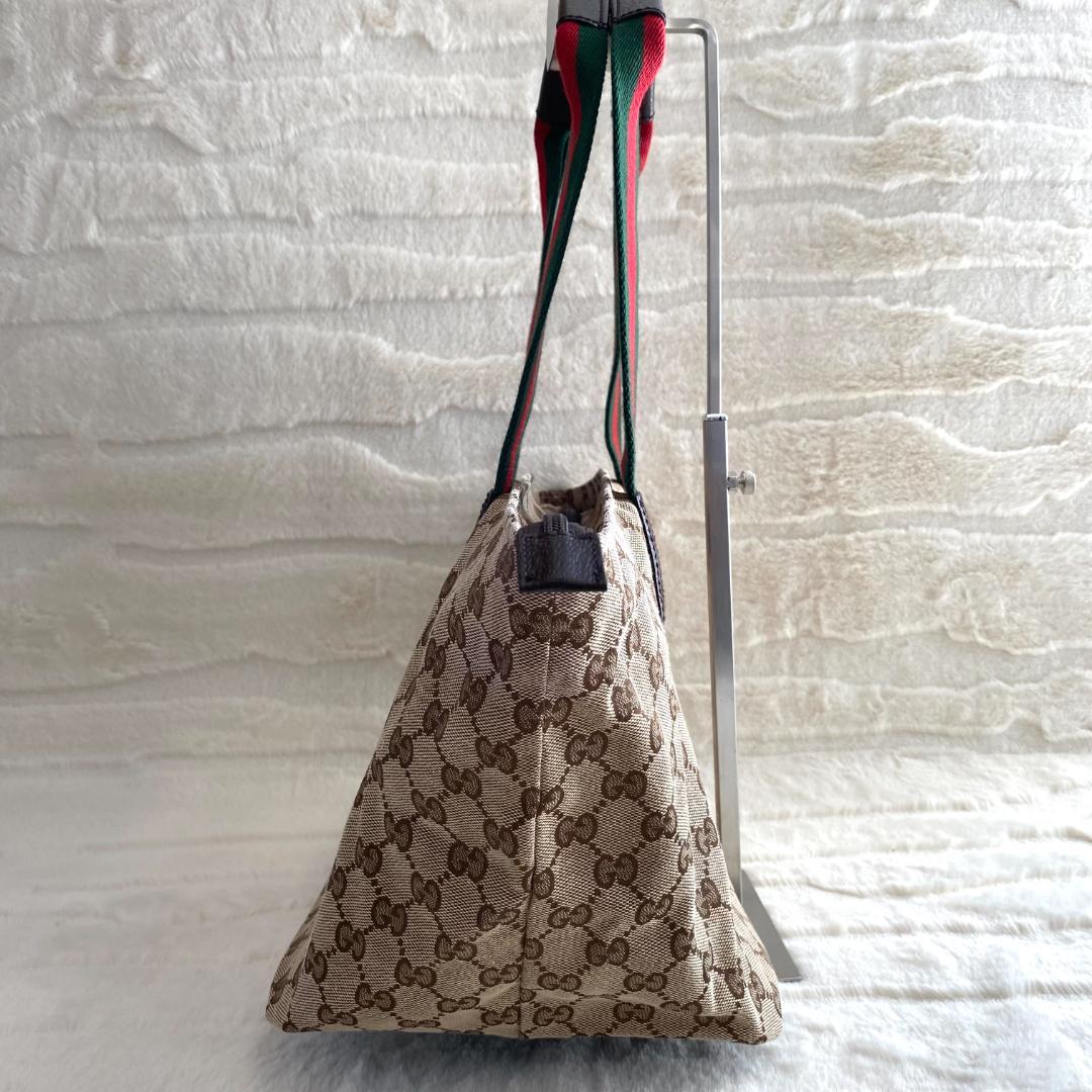 GUCCI シェリーラインGG柄 キャンバス トートバッグ ブラウン 人気モデル
