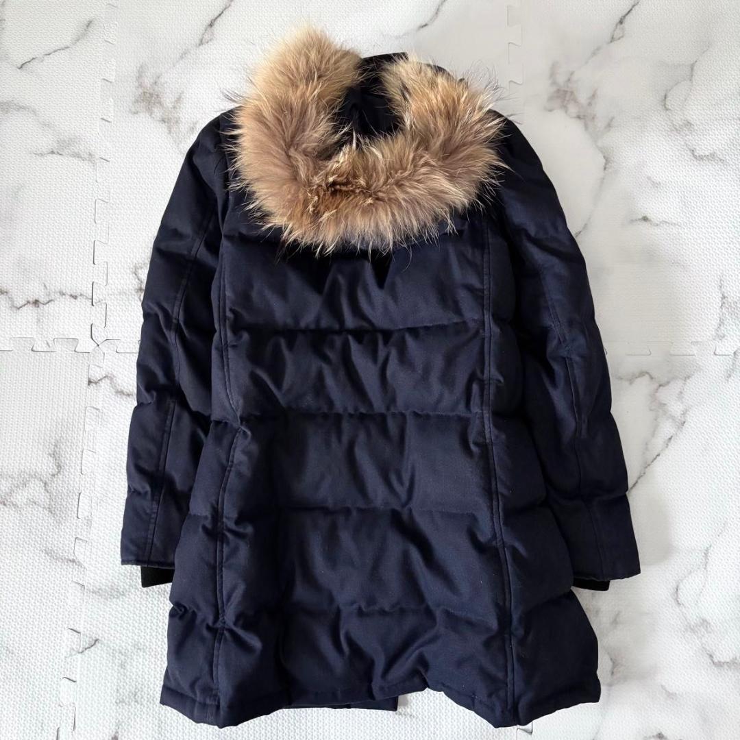 DANTON Ray BEAMS フードダウンコート　ネイビー　36 ラクーン