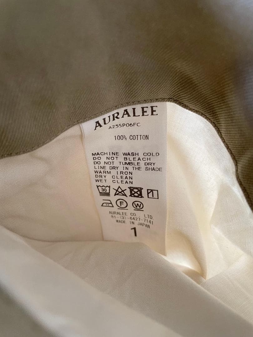 新品 オーラリー WASHED FINX CHINO NARROW PANTS