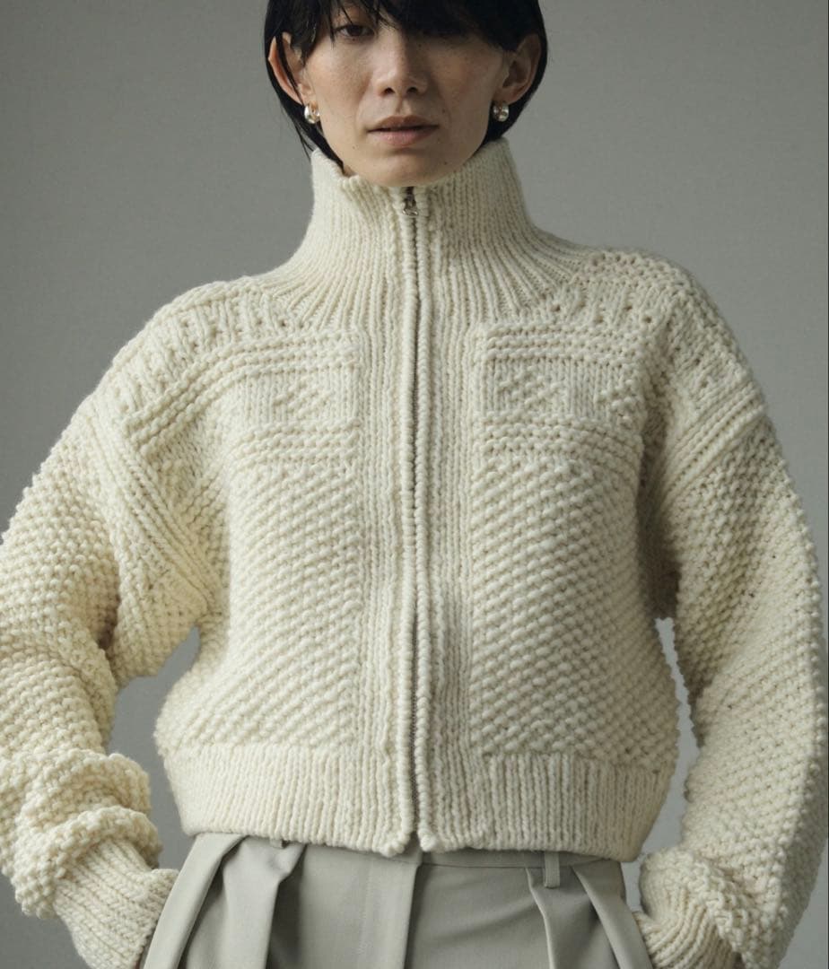 anuke Wool Zip Knit アヌーク　wool