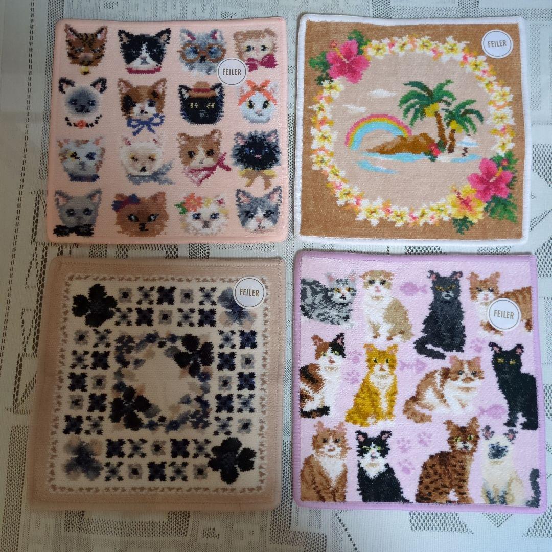 B フェイラータオルハンカチ4枚セット