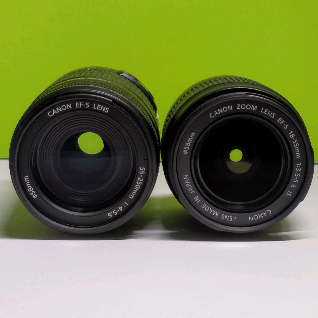 キャノン Canon EF-S 18-55,55-250 Wレンズ おまけ付き