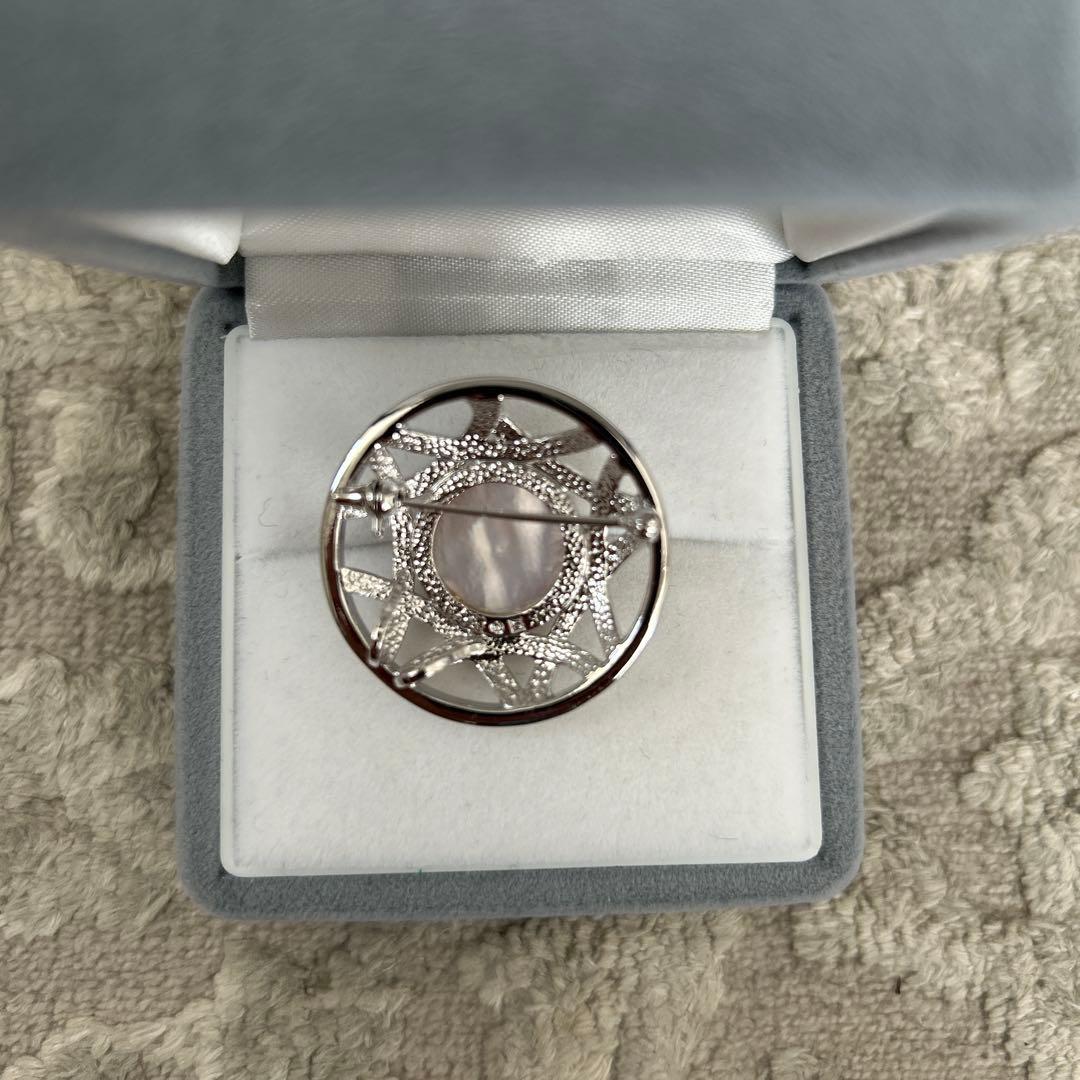 田崎　タサキ　スター形状パールブローチ