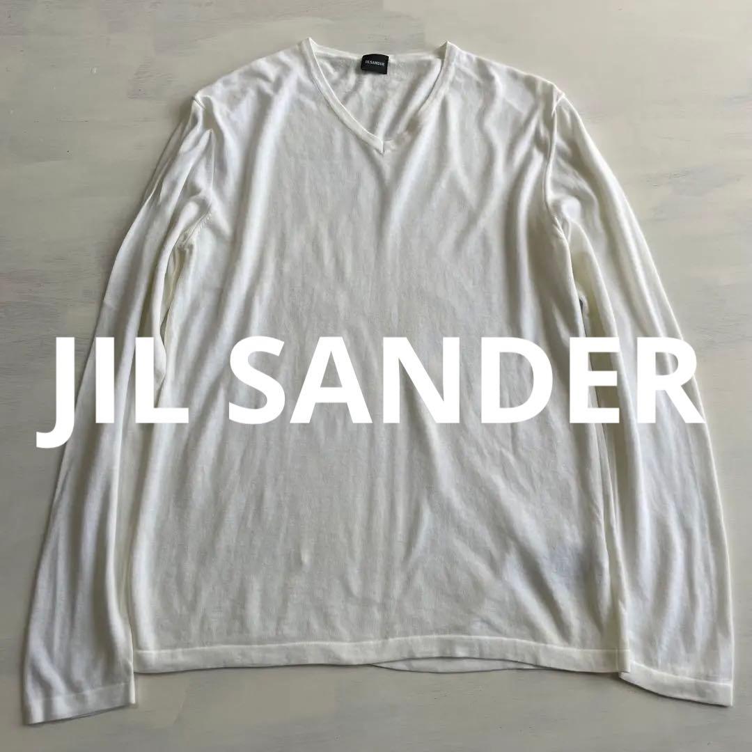 レア　イタリア製 90s JIL SANDER コットン Vネック ニット