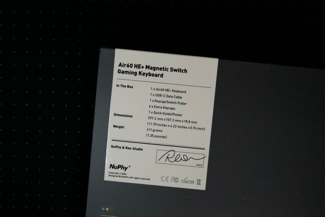 NuPhy AIR60HE jadepro +交換用キーキャップ