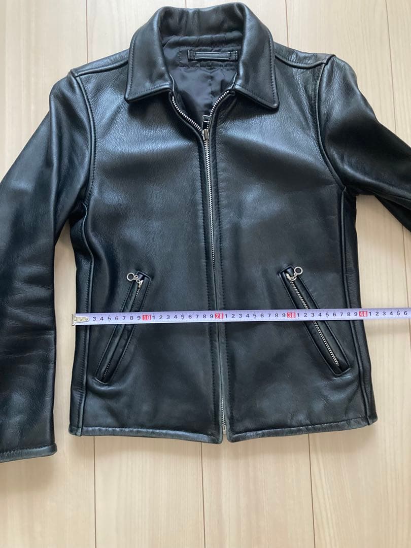 ライダースジャケット　本革　牛革　シングル　レザージャケット　ショット