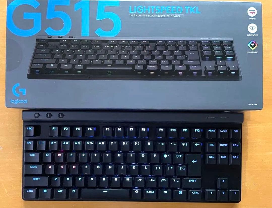 【美品】logicool【赤軸】G515 LIGHTSPEED TKL