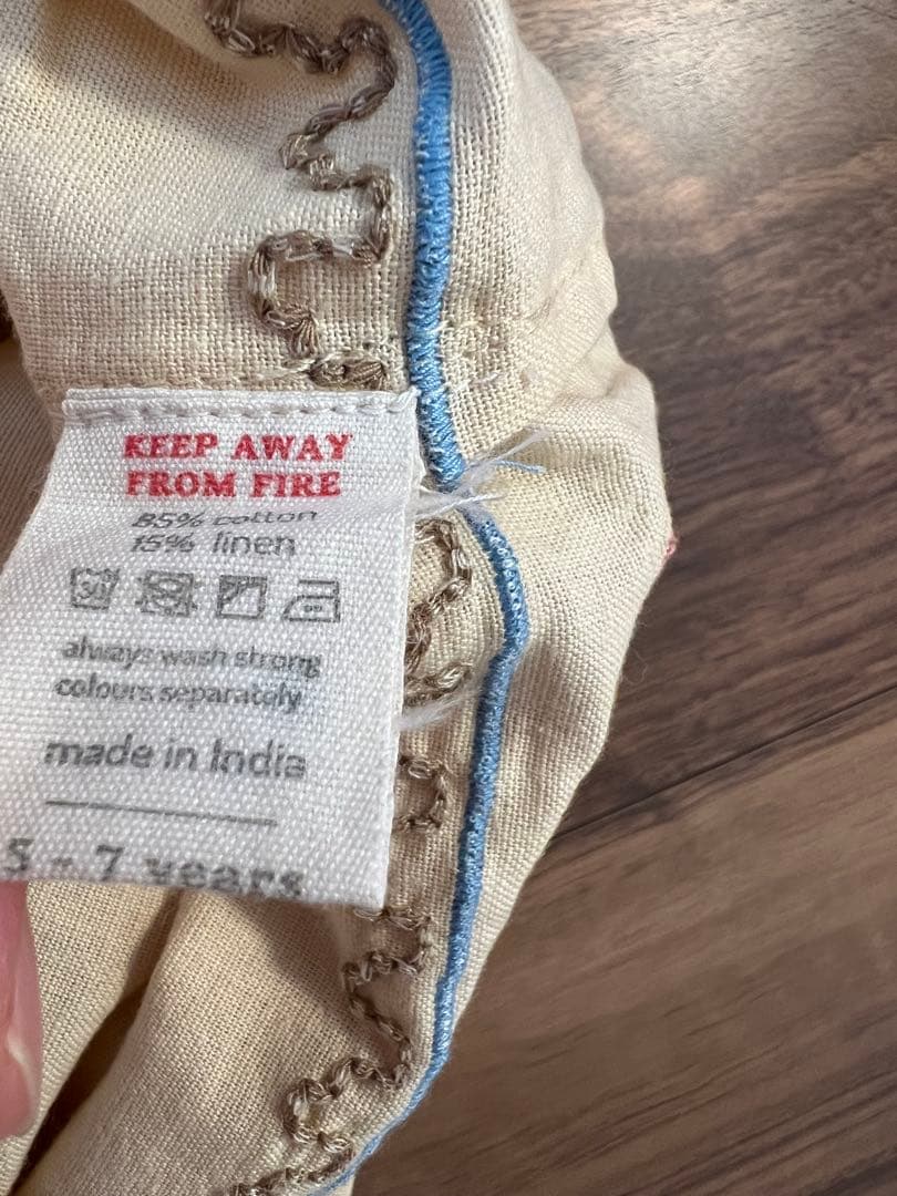 ワンピース Apolina Ursina Embroidered Pinafore 5-7y