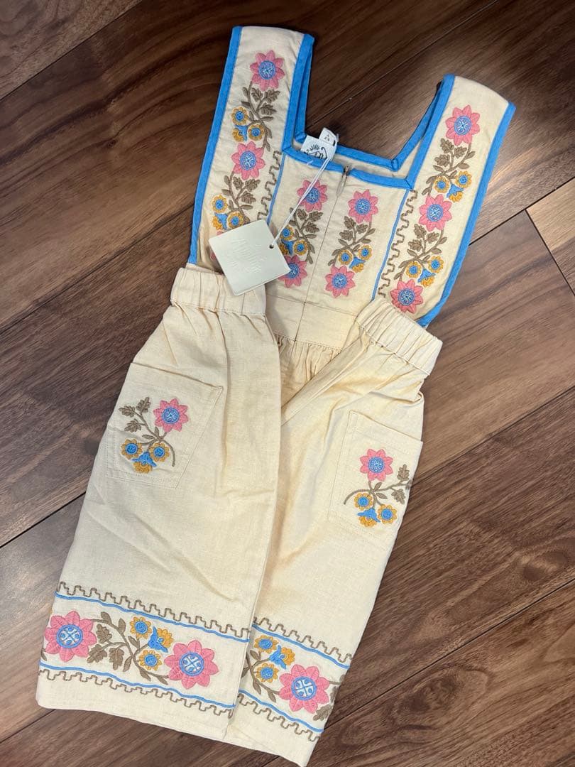 ワンピース Apolina Ursina Embroidered Pinafore 5-7y