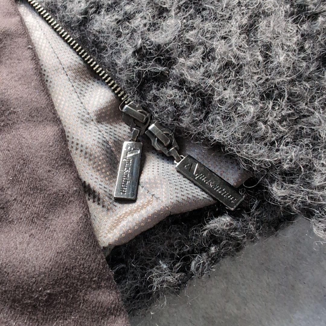 アクアスキュータム ダウンコート 異素材切り替え ブラウン