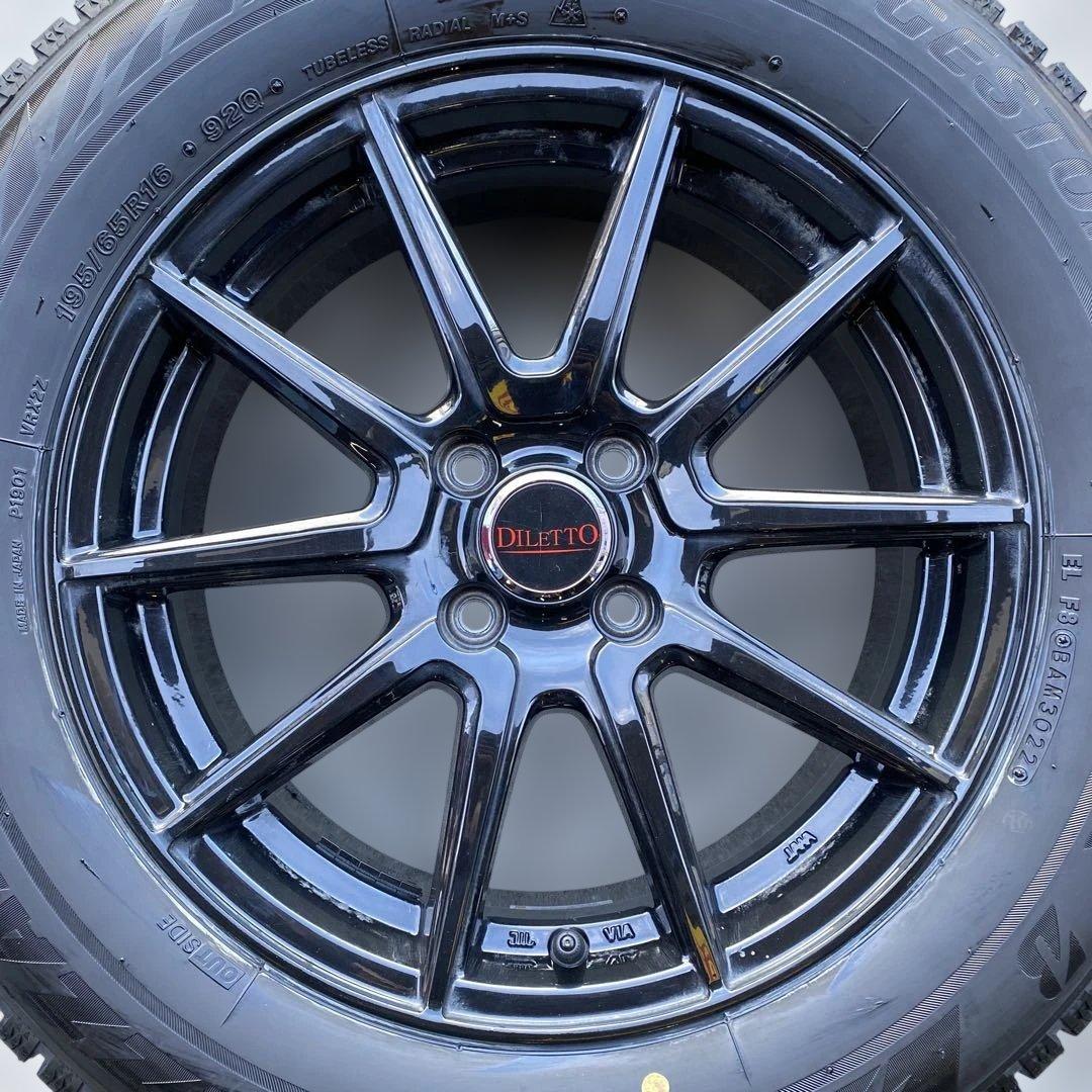 中古バリ溝ブリヂストンスタッドレスセット195/65R16 ライズ、ロッキー