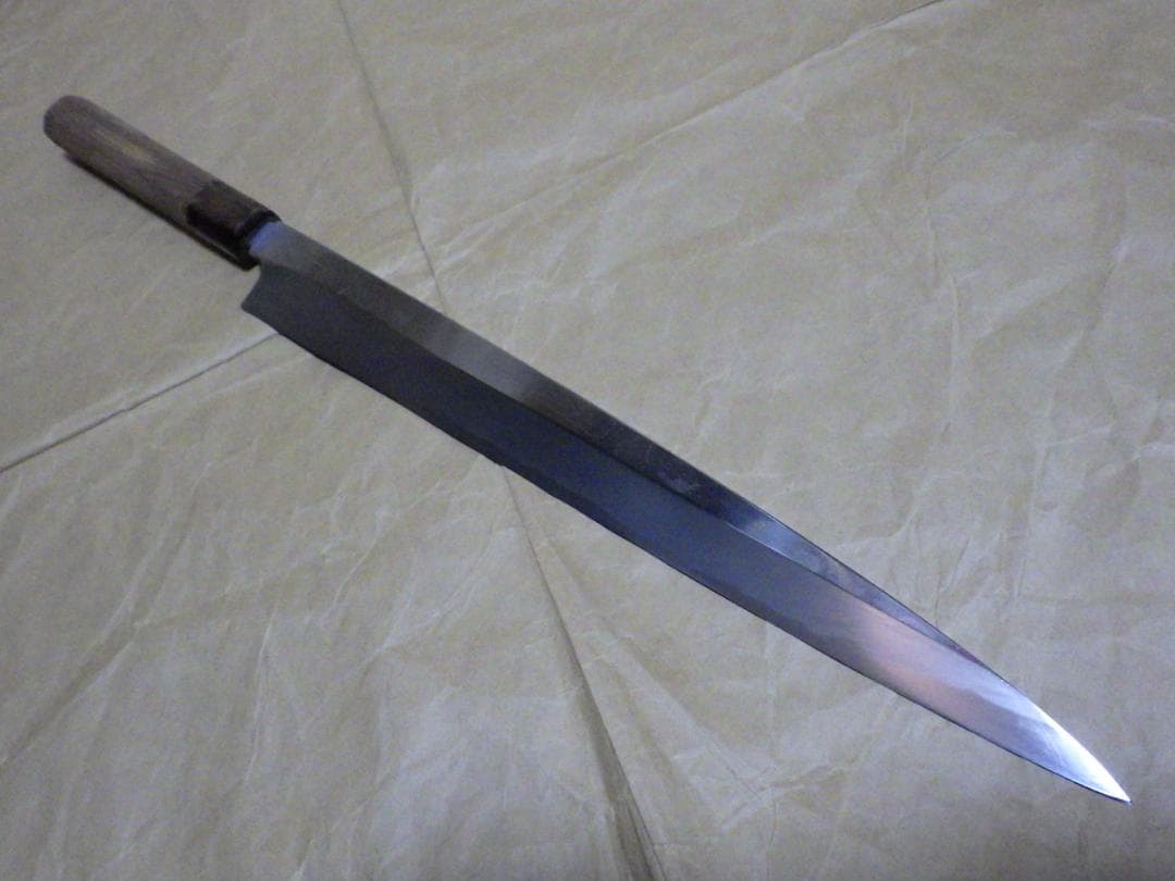 で*ん様 東京/久元作★柳刃包丁尺寸290ｍｍマチ/水牛八角柄★手研ぎ済み★12