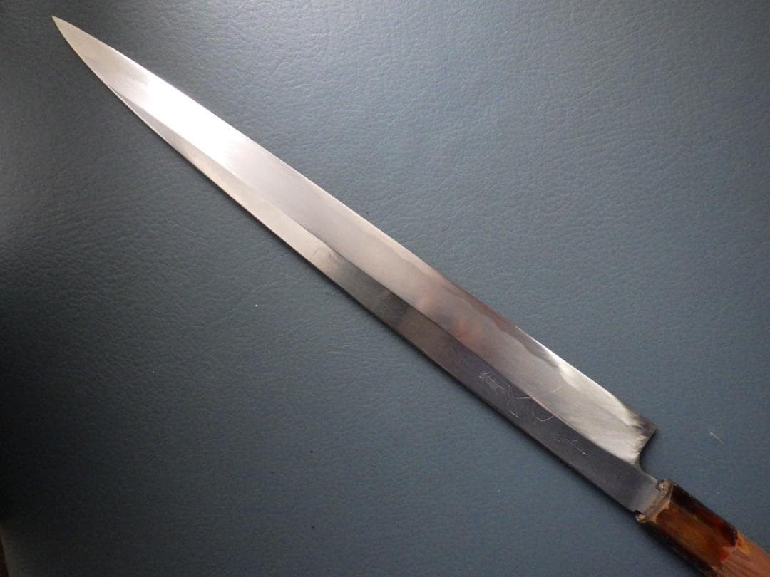 で*ん様 東京/久元作★柳刃包丁尺寸290ｍｍマチ/水牛八角柄★手研ぎ済み★12