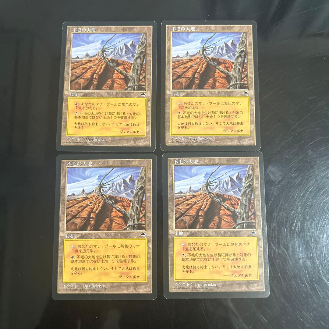 不毛の大地　4枚セット　MTG